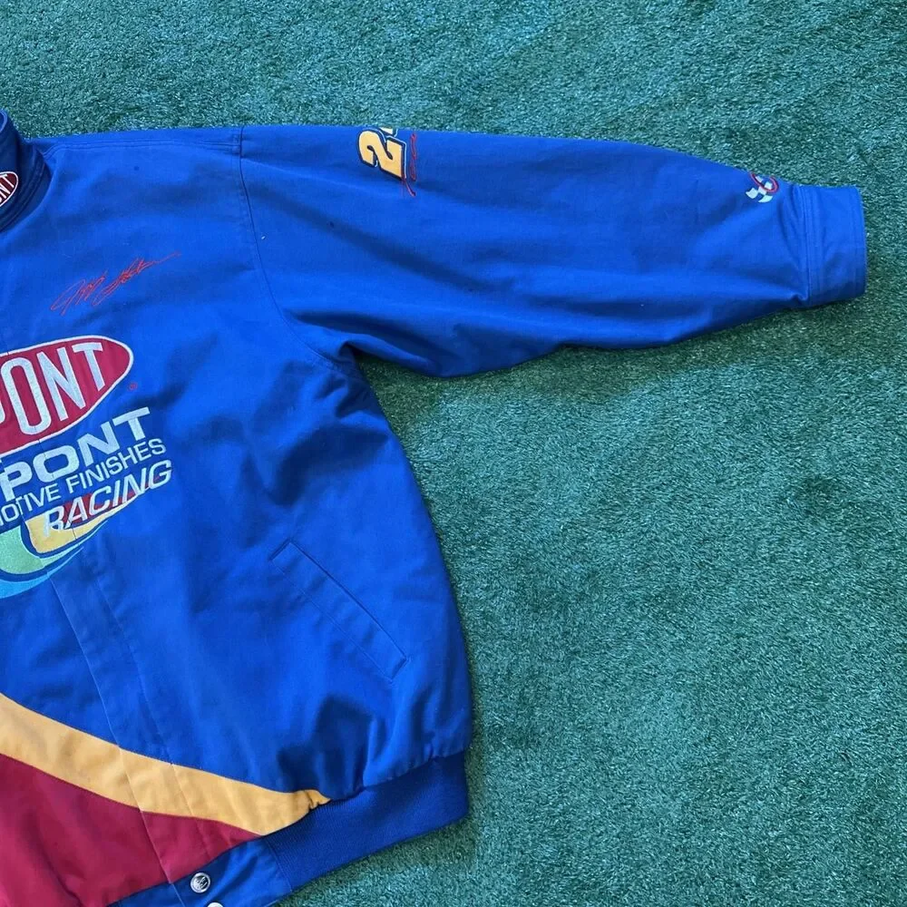 Vintage Chase Jeff Gordon Full Zip Jacket Men’s XL DuPont Red Blue Yellow 90s